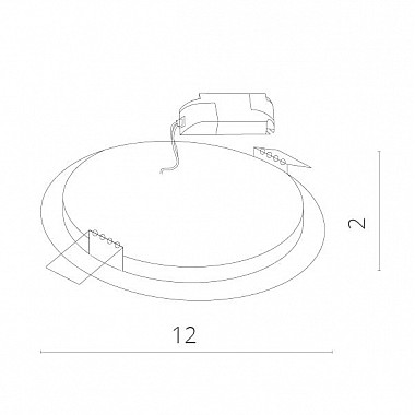 Точечный светильник Fine A2606PL-1WH