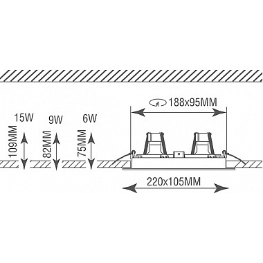 Точечный светильник Lumme DL18615/02WW-SQ White/Black