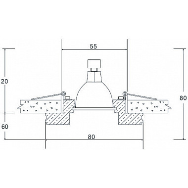 Точечный светильник Downlight DL071CH/Crystal