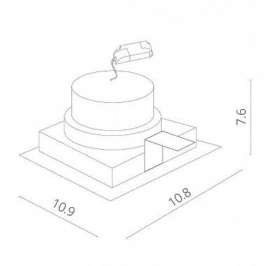 Точечный светильник Cardani A1712PL-1WH