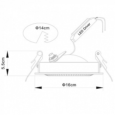 Точечный светильник Studio A3015PL-1WH