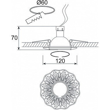 Точечный светильник N1555 N1562-Gold+white