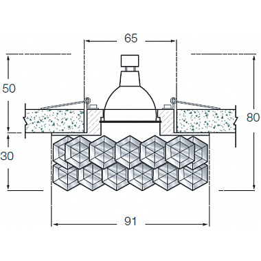 Точечный светильник Downlight DL102/Gold-AsfourC