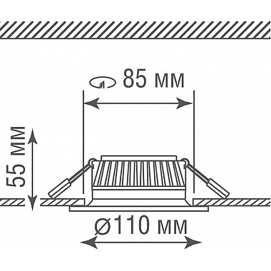 Точечный светильник Ritm DL18891NB7W