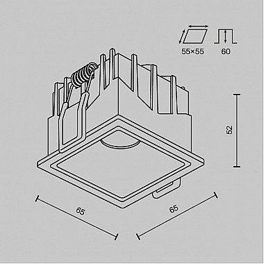 Точечный светильник Alfa LED DL043-01-10W4K-SQ-B-1