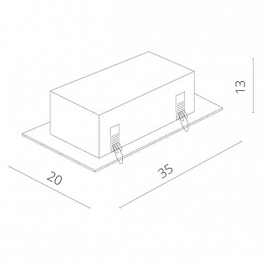 Точечный светильник Cardani Semplice A5949PL-2WH