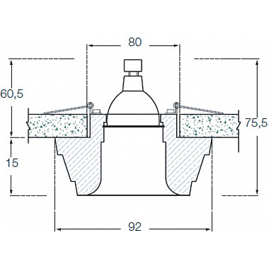 Точечный светильник Decoro DL212G/8