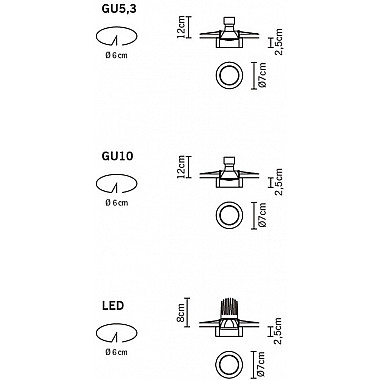 Точечный светильник Venere D55F1511