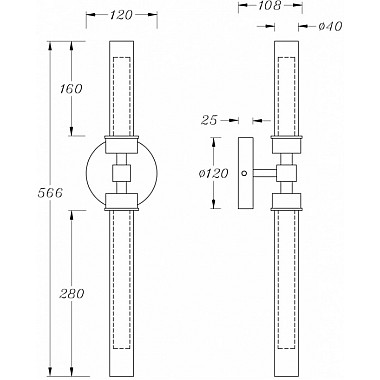 Бра Stelo MOD116WL-L7BS3K
