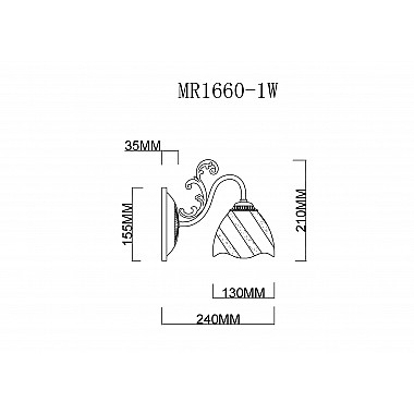 Бра Nicole MR1660-1W