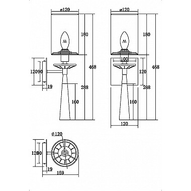Бра Bianco MOD224WL-01BS1