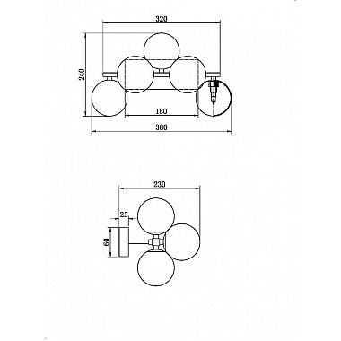 Бра Dallas MOD547WL-05B