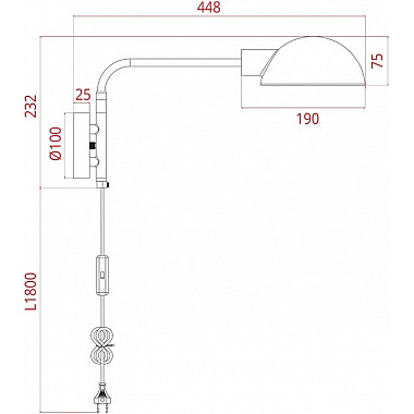 Бра Zetta A7055AP-1BK