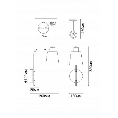 Бра Tina MR1341-1W