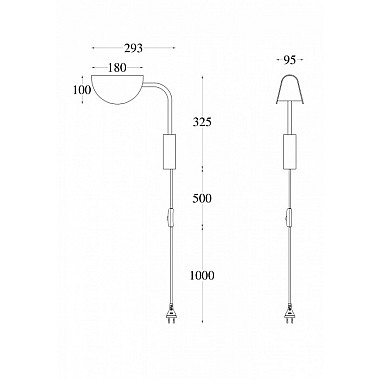 Бра Mollis MOD126WL-01B