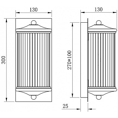 Бра Crystal bar KG0604W-1 brass