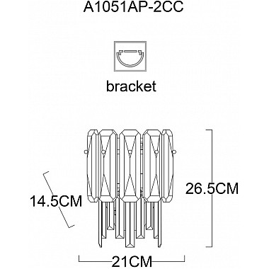 Бра Nicoletta A1051AP-2CC