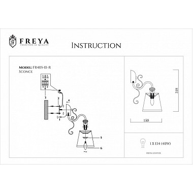 Бра Driana FR2405-WL-01-BZ