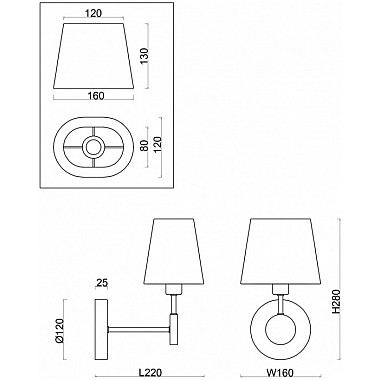 Бра Soho FR2028WL-01N