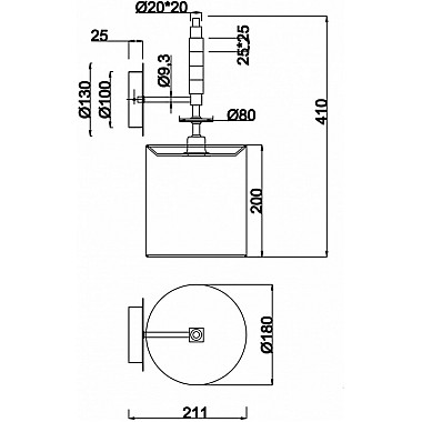Бра Torony MOD066WL-01CH