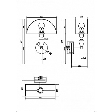 Бра Prima Z034WL-01BS