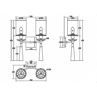 Бра Bianco MOD224WL-02BS1