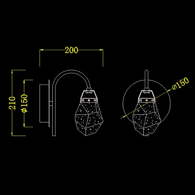 Бра Crystal rock MD-020B-wall gold
