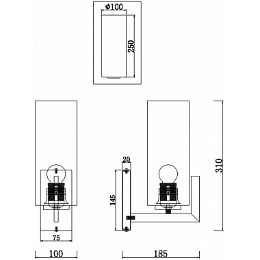 Бра Fortano MOD089WL-01BS
