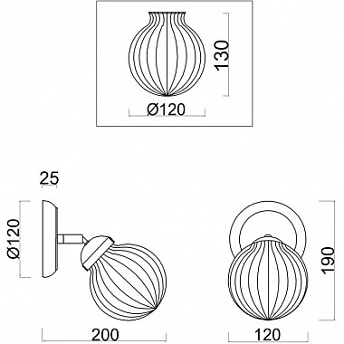 Бра Daisy FR5041CW-01BS