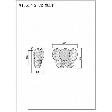 Бра Rivoli W15617-2 CR+MULT