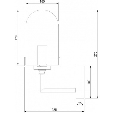 Бра Pluto 60156/1 хром