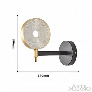 Бра 272079/1B BK/GD