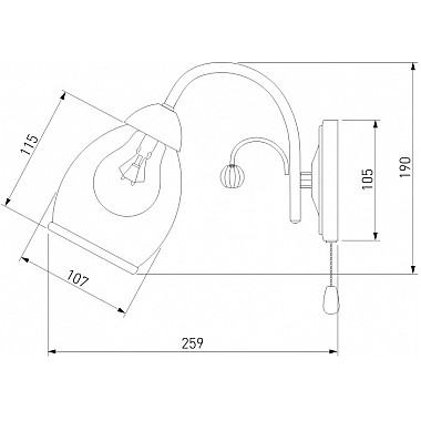 Бра 30026/1 золото