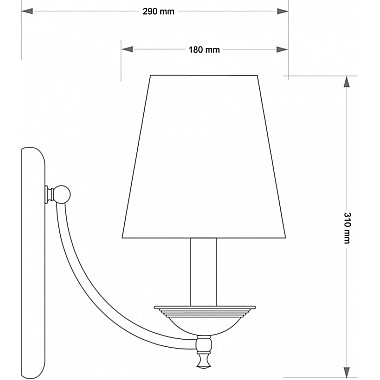 Бра San Marino Lampshade SAN-K-1(P/A)CR