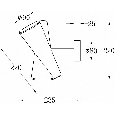Бра Giro MOD095WL-02W