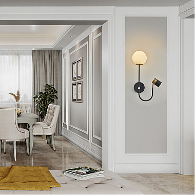 Бра Ferrara-71040 274802/1+1B BK/GD