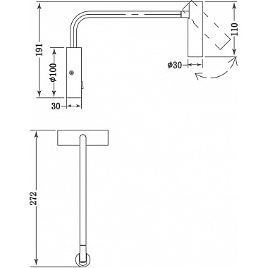 Бра Saga W111018WW3B