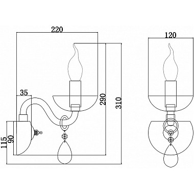Бра Cecilia DIA011WL-01W