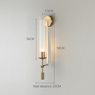 Бра Wall lamp 88043W brass