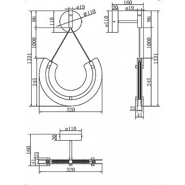 Бра Maya P091WL-L18G3K