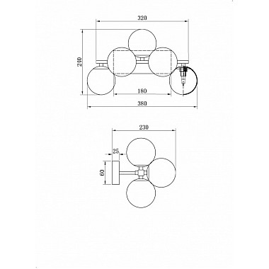 Бра Dallas MOD545WL-05G