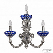 Бра 7109 7109B16/2+1/210 Ni P Clear-Blue/H-1J