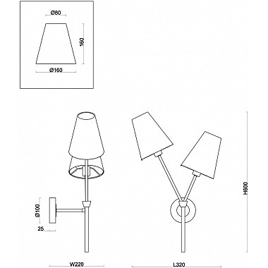 Бра Hats FR5370WL-02B