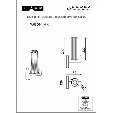 Бра Evolution W6806-1 NIC