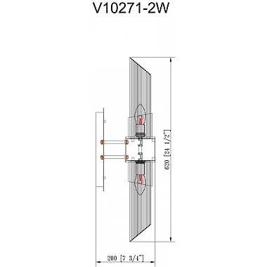 Бра Strict V10271-2W