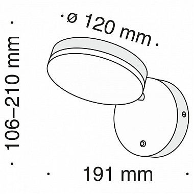 Бра Fad MOD070WL-L8B3K