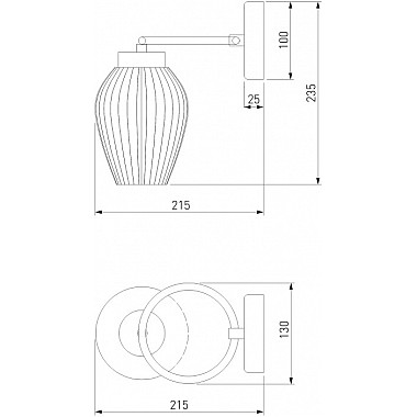 Бра Alva 30184/1 латунь