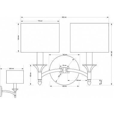 Бра Decor Lampshade DEC-K-2(P/A)