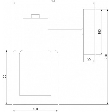 Бра Notion 70219/1 черный/античная бронза