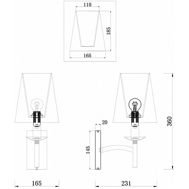 Бра Krona MOD076WL-01N